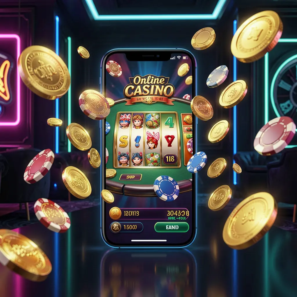 TOP786 online casino mobile app hero banner showing a modern smartphone with a glowing casino interface, golden coins and poker chips flying around against a dark luxury background with neon accents TOP786 online casino mobile app hero banner showing a modern smartphone with a glowing casino interface, golden coins and poker chips flying around against a dark luxury background with neon accents